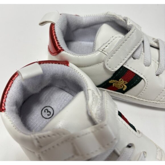 Baby Shoes Soft Sneaker Unisex Non-Slip Sole Infant First Walkers Size 3 GUC - Picture 7 of 10